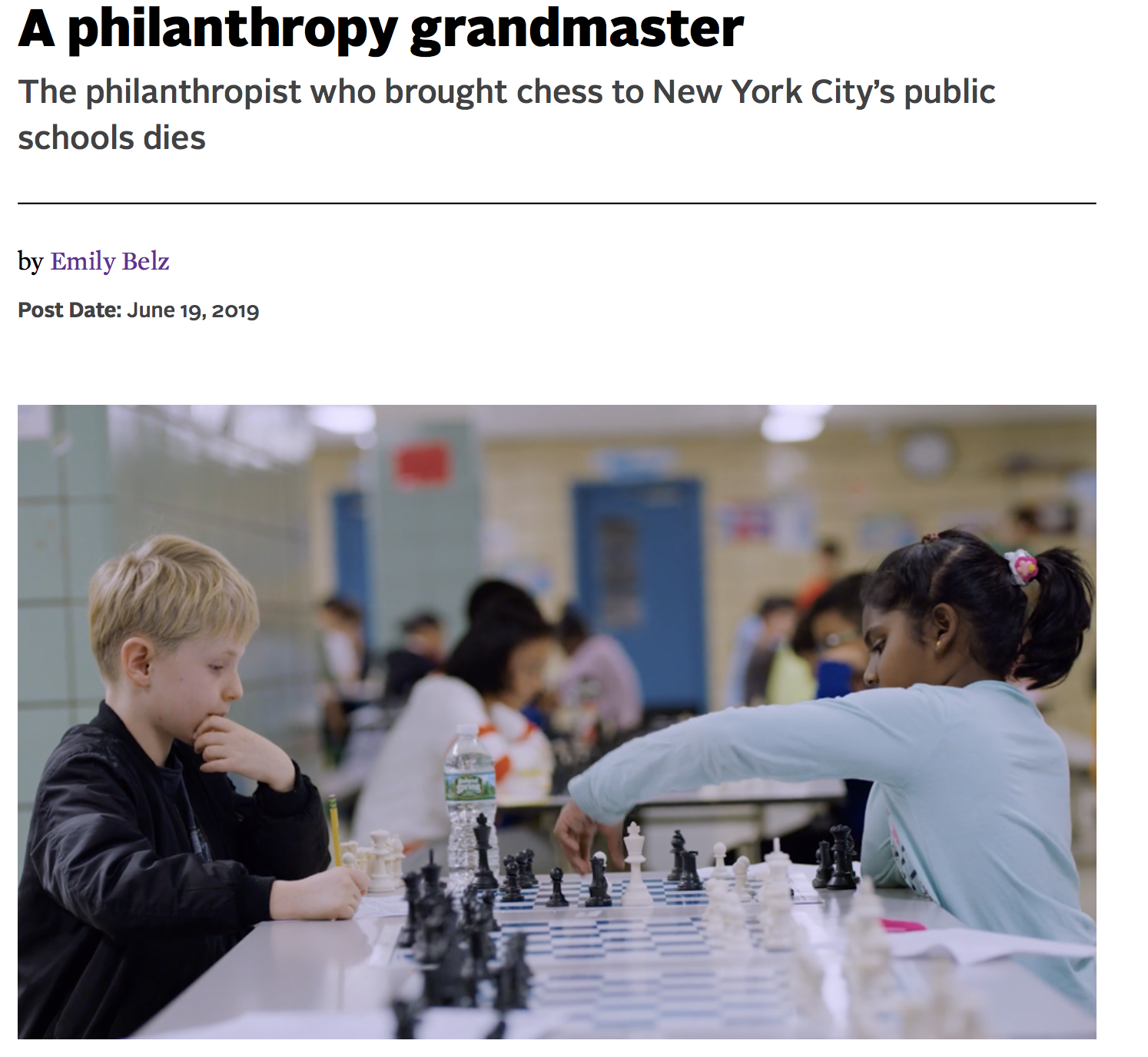 Image for A Philanthropy Grandmaster by Emily Belz
